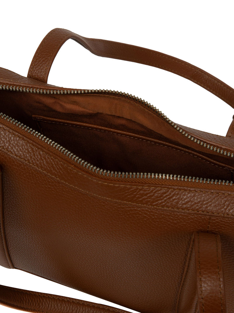Pure Luxuries London Cleo brown leather handbag - British product