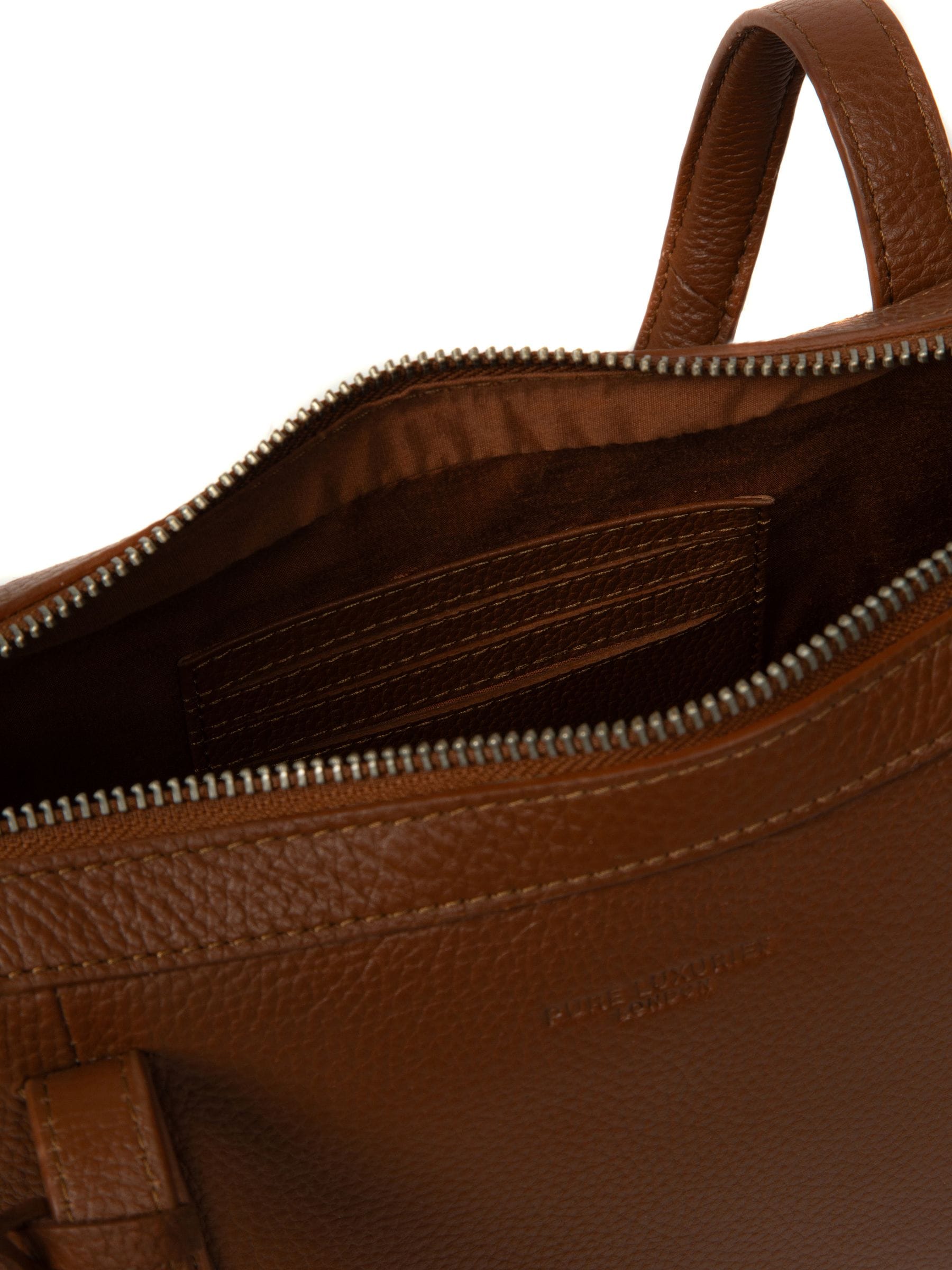 Pure Luxuries London Cleo brown leather handbag - British product