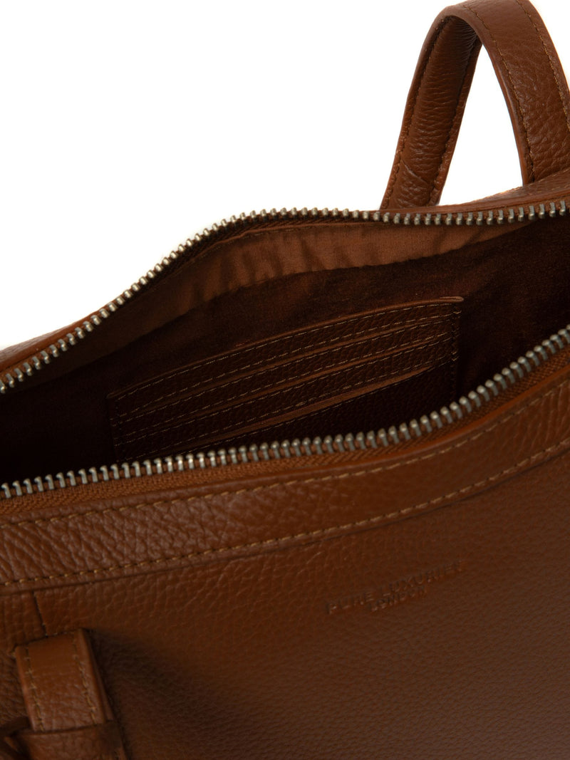 Pure Luxuries London Cleo brown leather handbag - British product