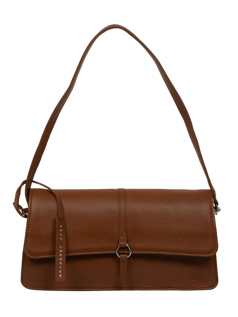 Pure Luxuries London Black Sabina leather grab bag - British product