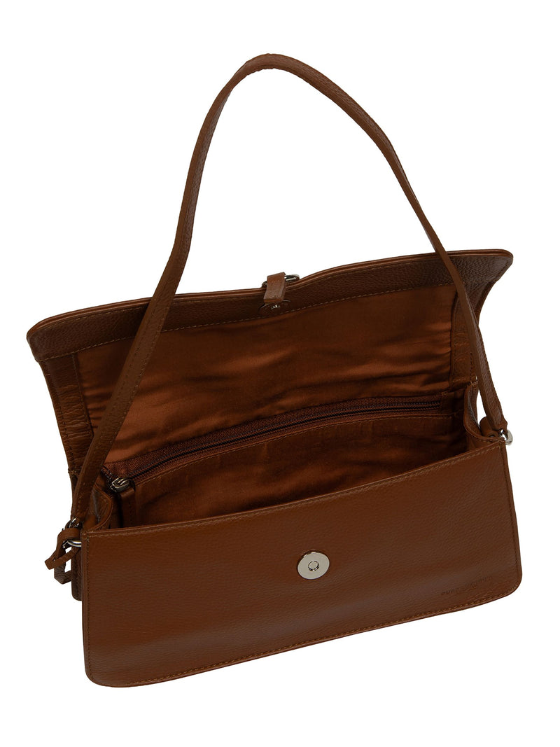 Pure Luxuries London Black Sabina leather grab bag - British product