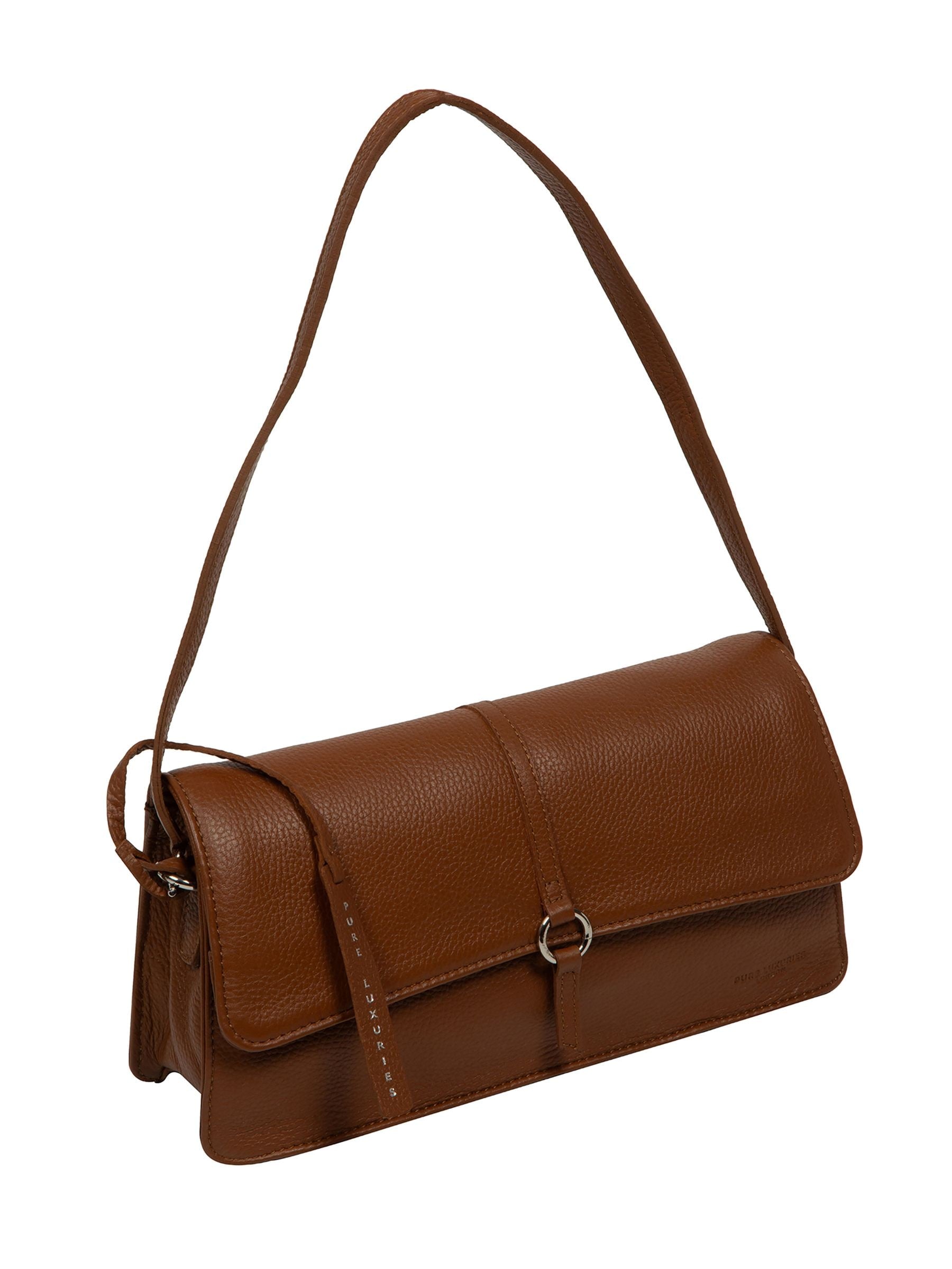 Pure Luxuries London Black Sabina leather grab bag - British product