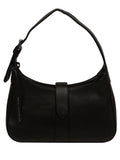 Pure Luxuries London black suki leather evening bag, imported from the UK