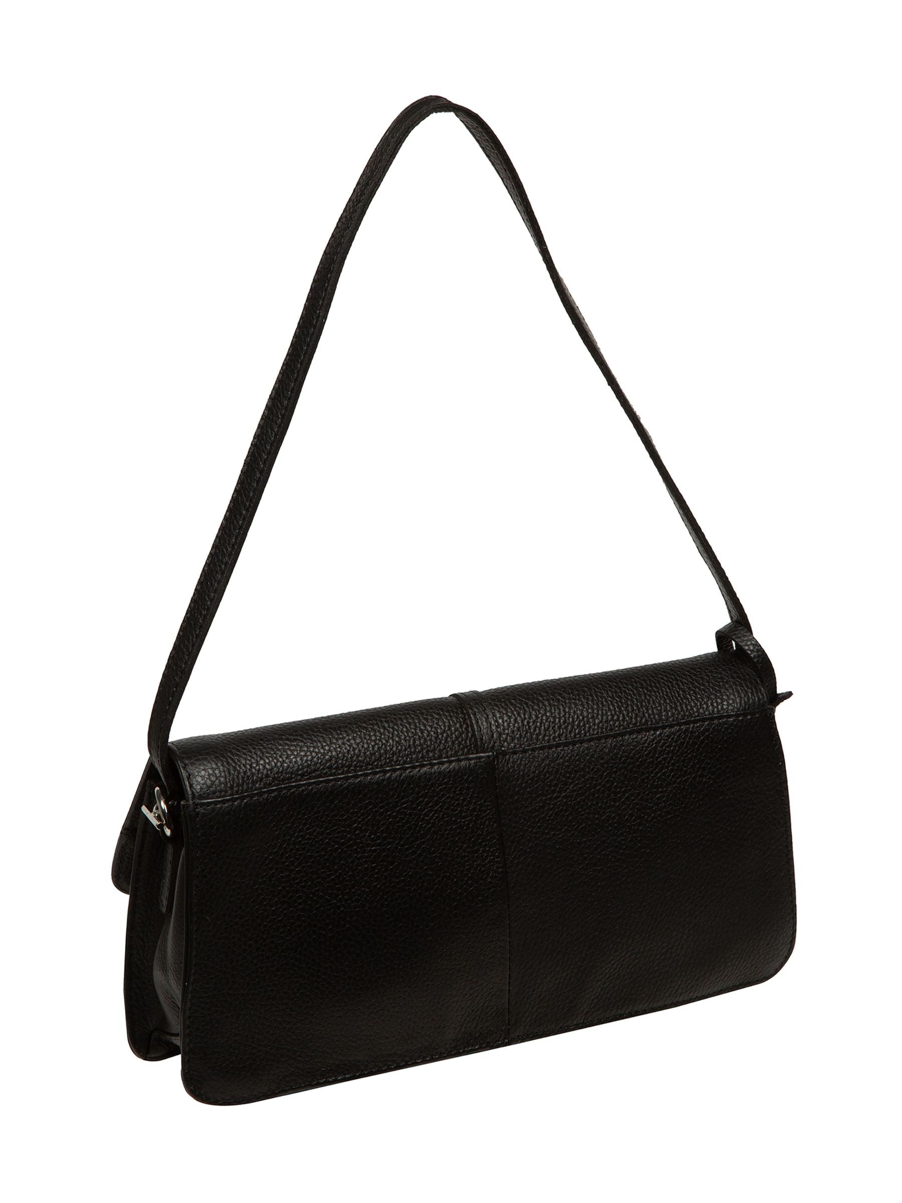 Pure Luxuries London Black Sabina leather grab bag - British product
