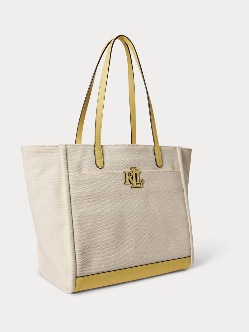 Lauren Ralph Lauren Cameryn large tote bag canvas leather (British brand)