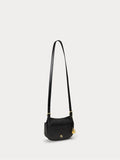 Lauren Ralph Lauren Marcy medium cross-body bag in black leather, UK version