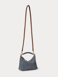 Lauren Ralph Lauren mini shoulder bag blue blacke with leather trim (British brand)