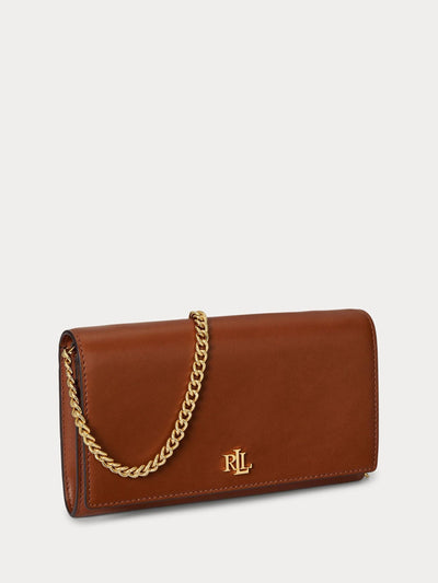 Next Lauren Ralph Lauren Brown Adair Large Wallet On A Chain Bag- Buy online at McGrocer