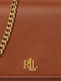 Lauren Ralph Lauren brown large Adair wallet on chain bag, imported from the UK
