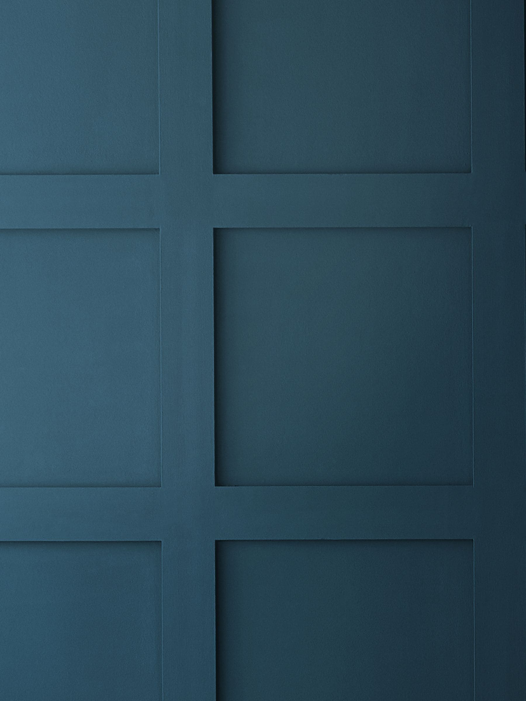 Graham & Brown Brooklyn Blue matt emulsion paint, imported from the UK