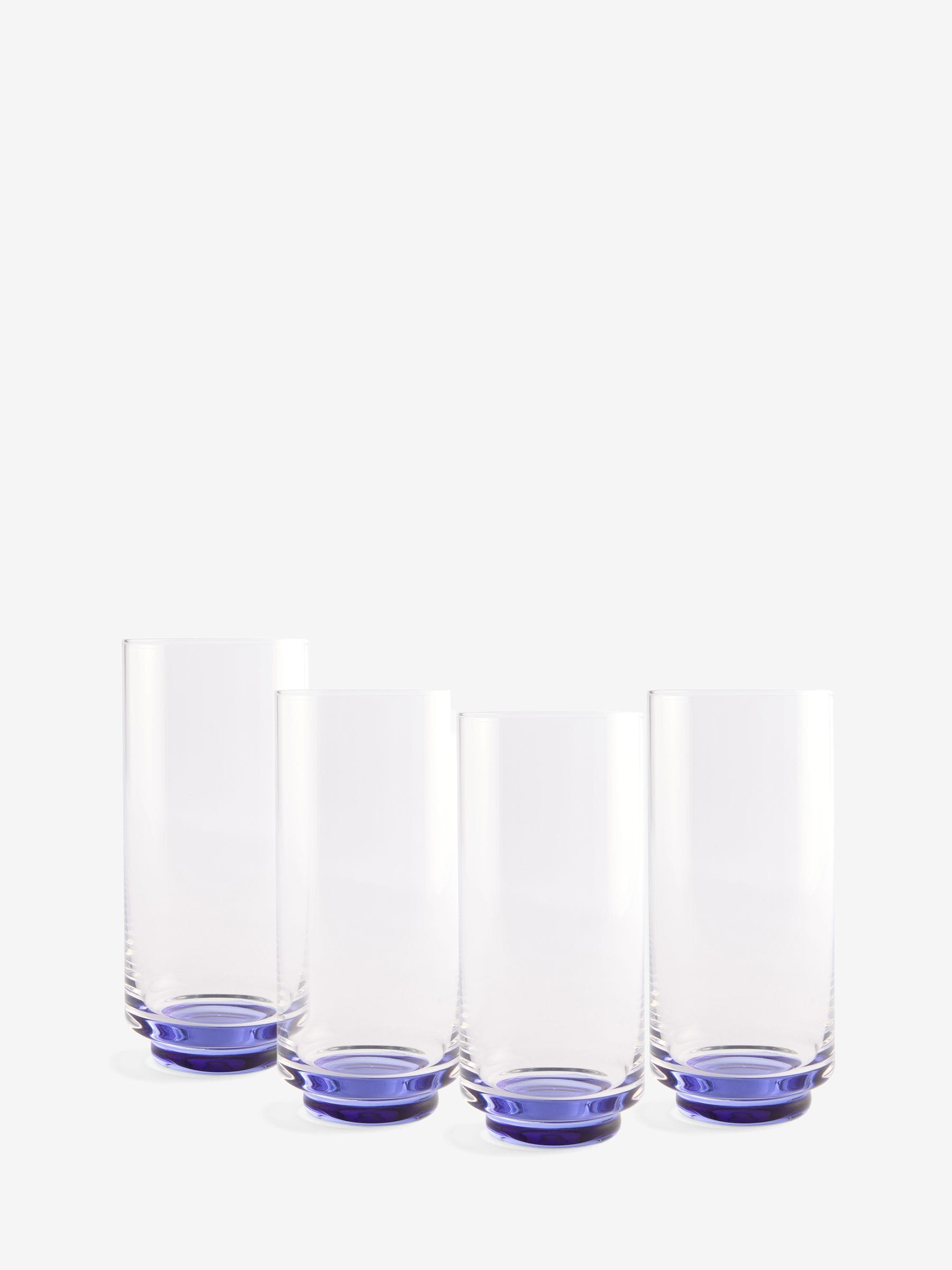 MADE.COM blue Teia hi ball glasses set of 4 350ml, imported from the UK