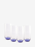 MADE.COM blue Teia hi ball glasses set of 4 350ml, imported from the UK