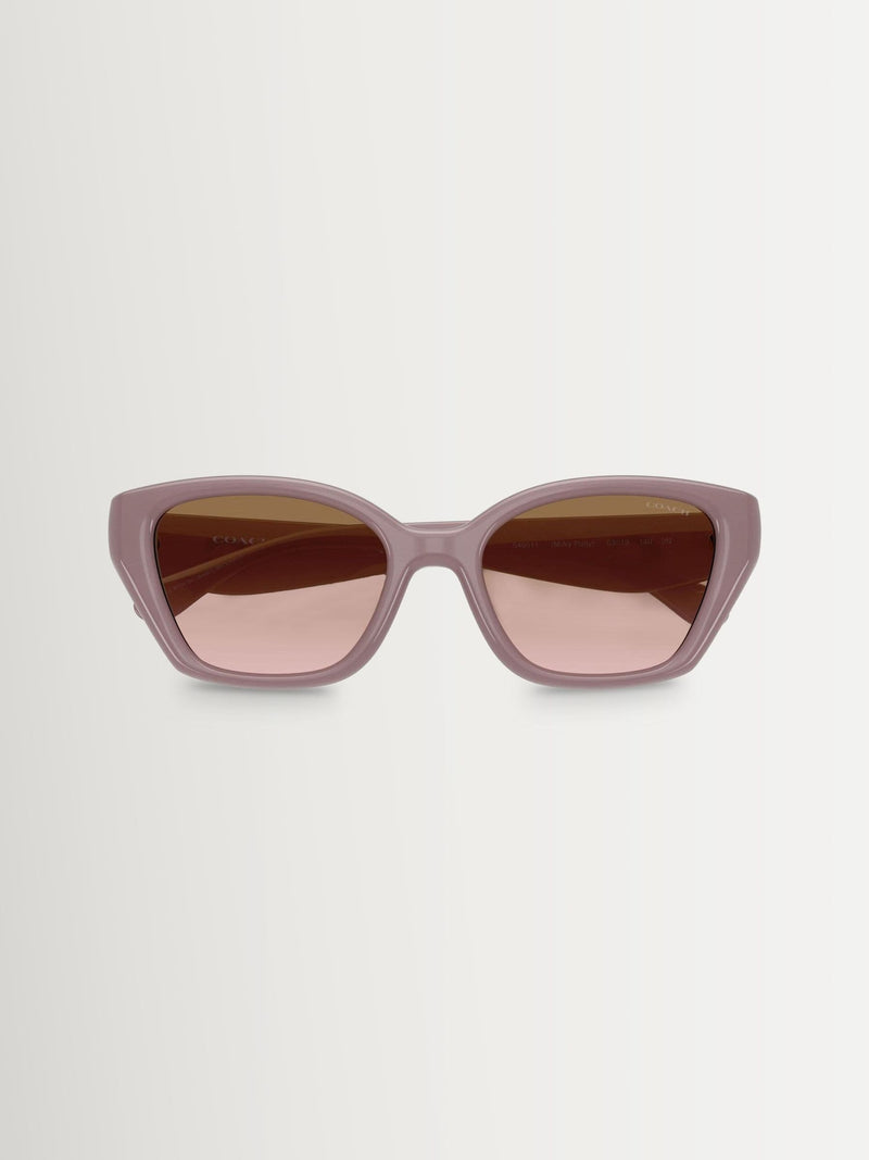 Coach pink irregular sunglasses with brown peach gradient lenses - British product