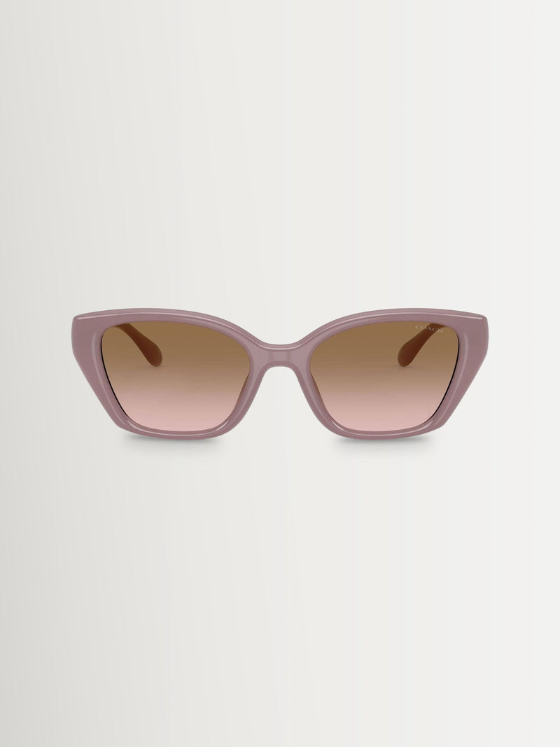 Coach pink irregular sunglasses with brown peach gradient lenses - British product
