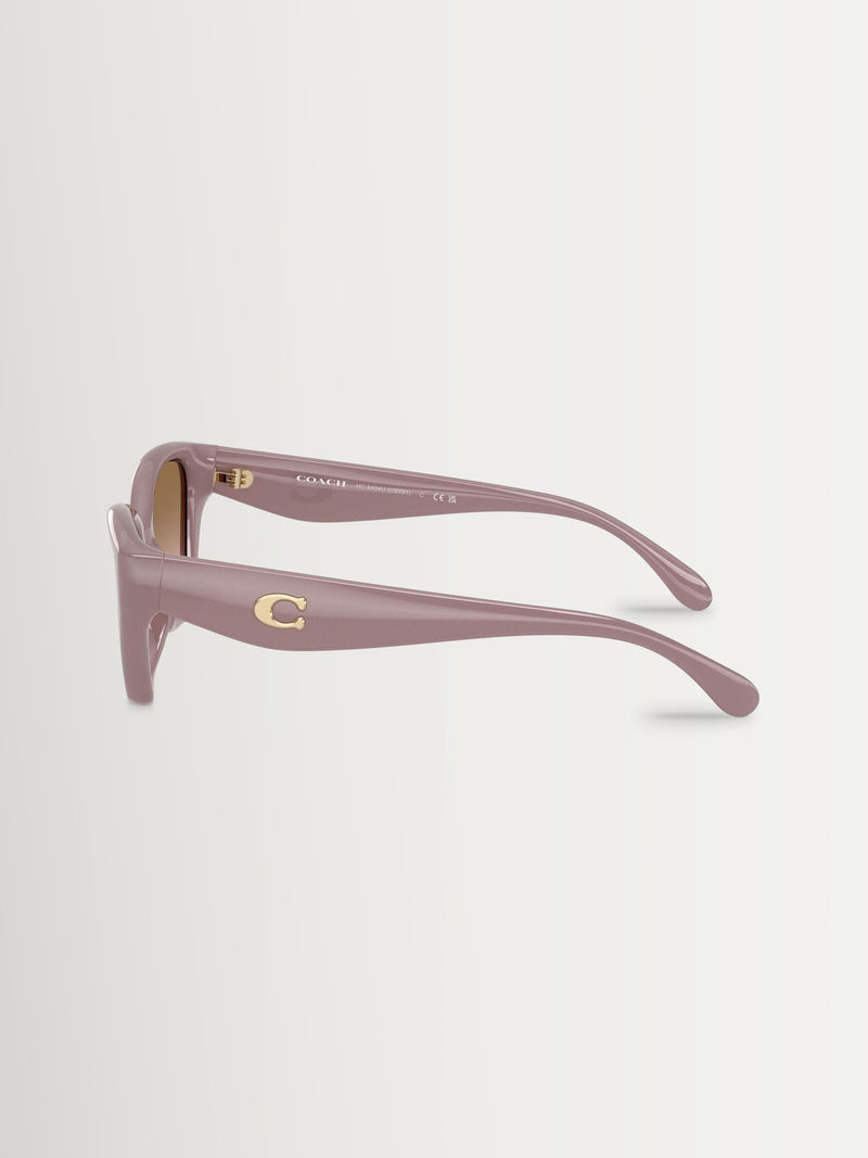 Coach pink irregular sunglasses with brown peach gradient lenses - British product