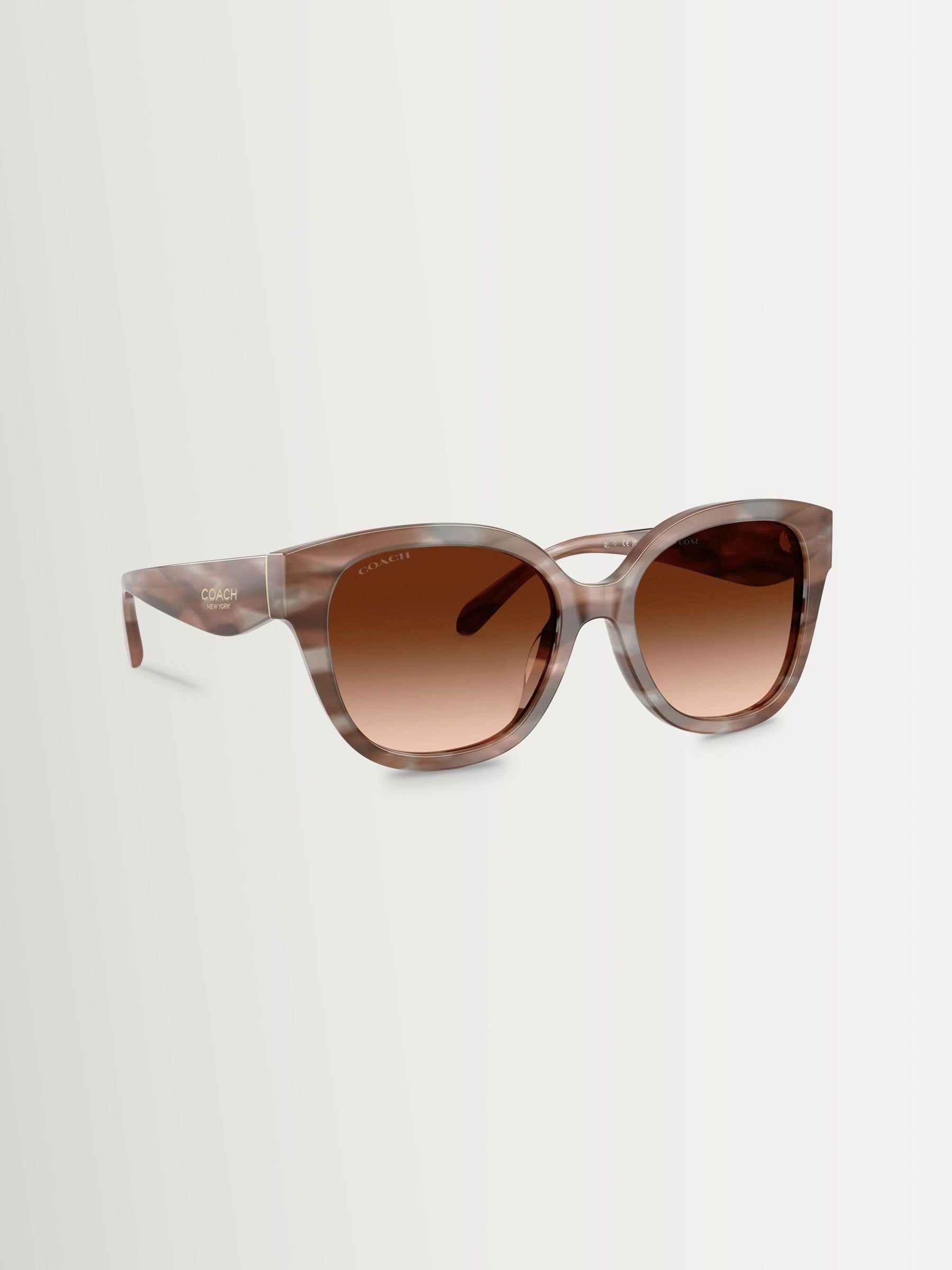 COACH square sunglasses pink acetate frame, UK version