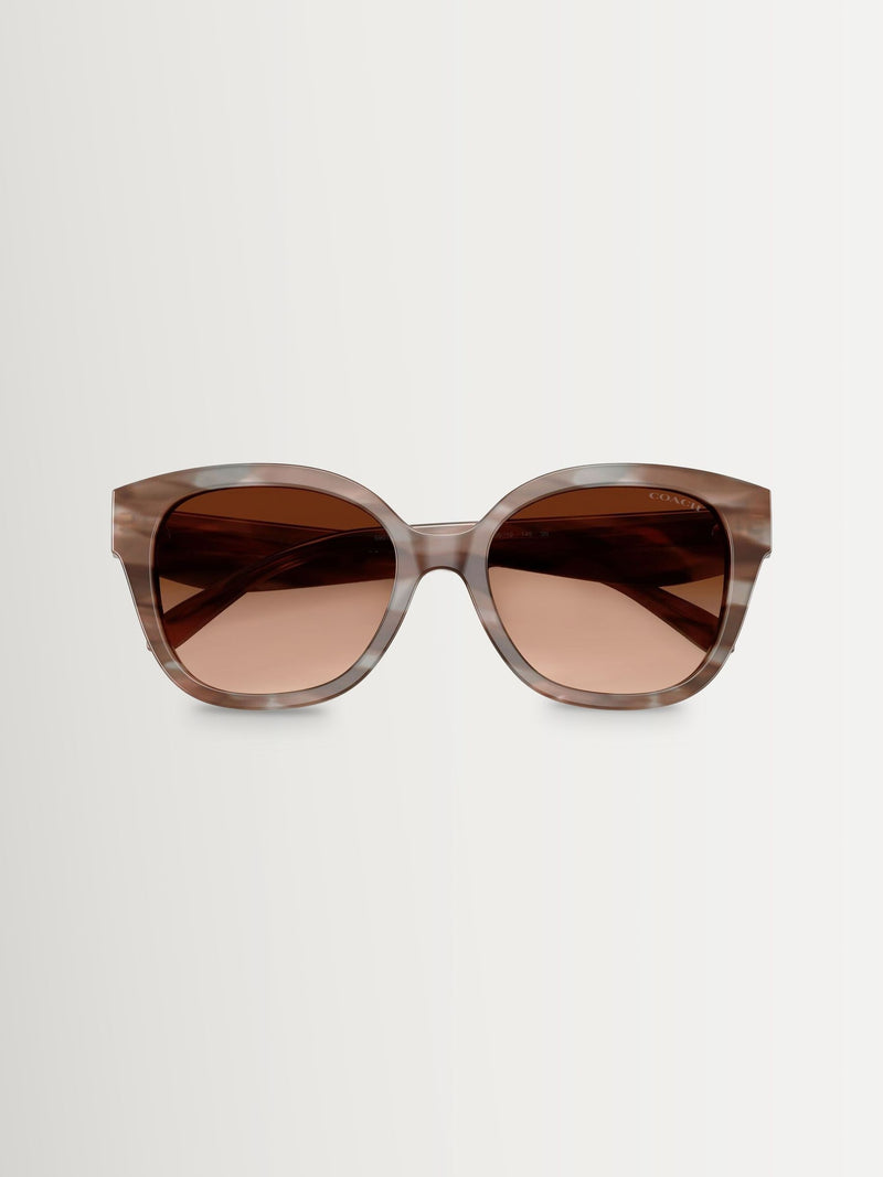 COACH square sunglasses pink acetate frame, UK version