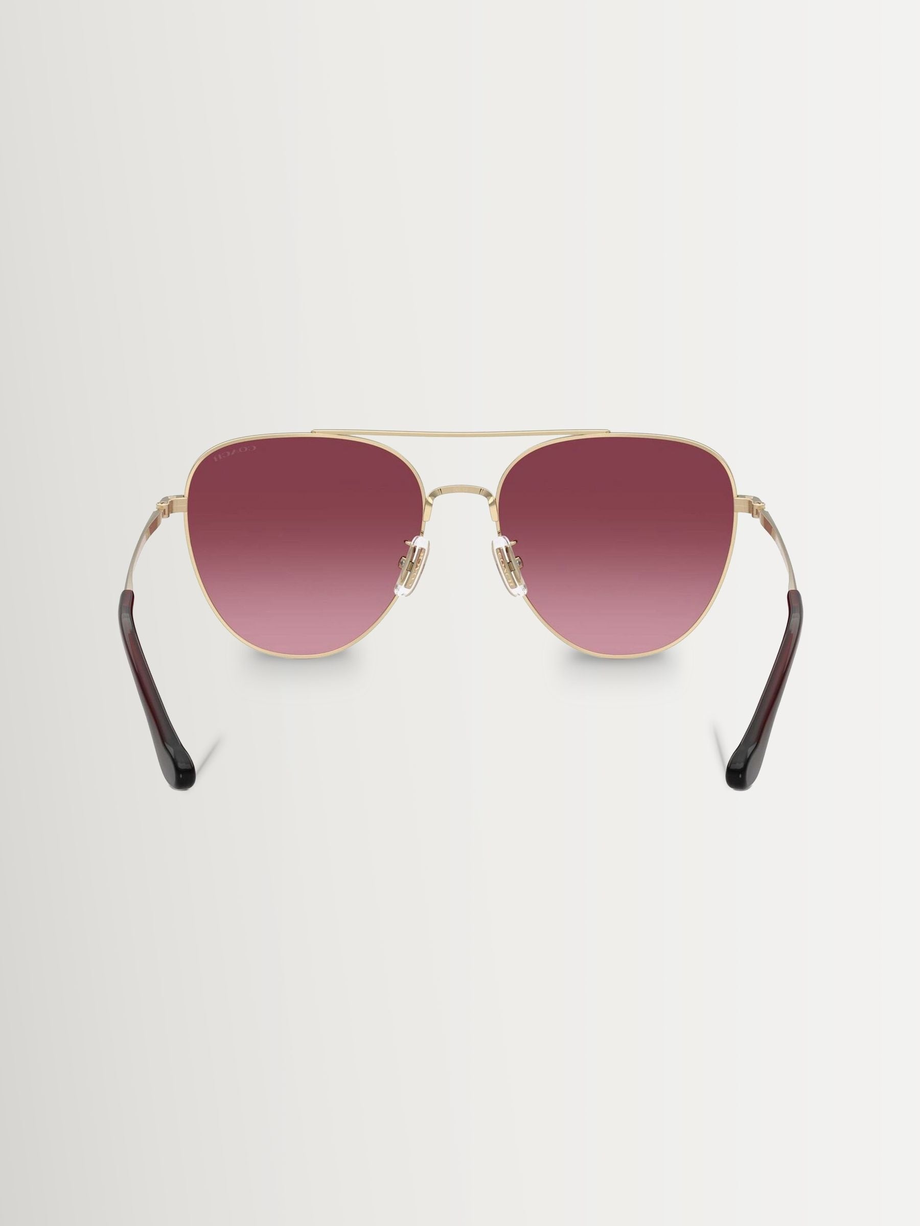 Coach pilot sunglasses gold frame merlot gradient lenses, imported from the UK