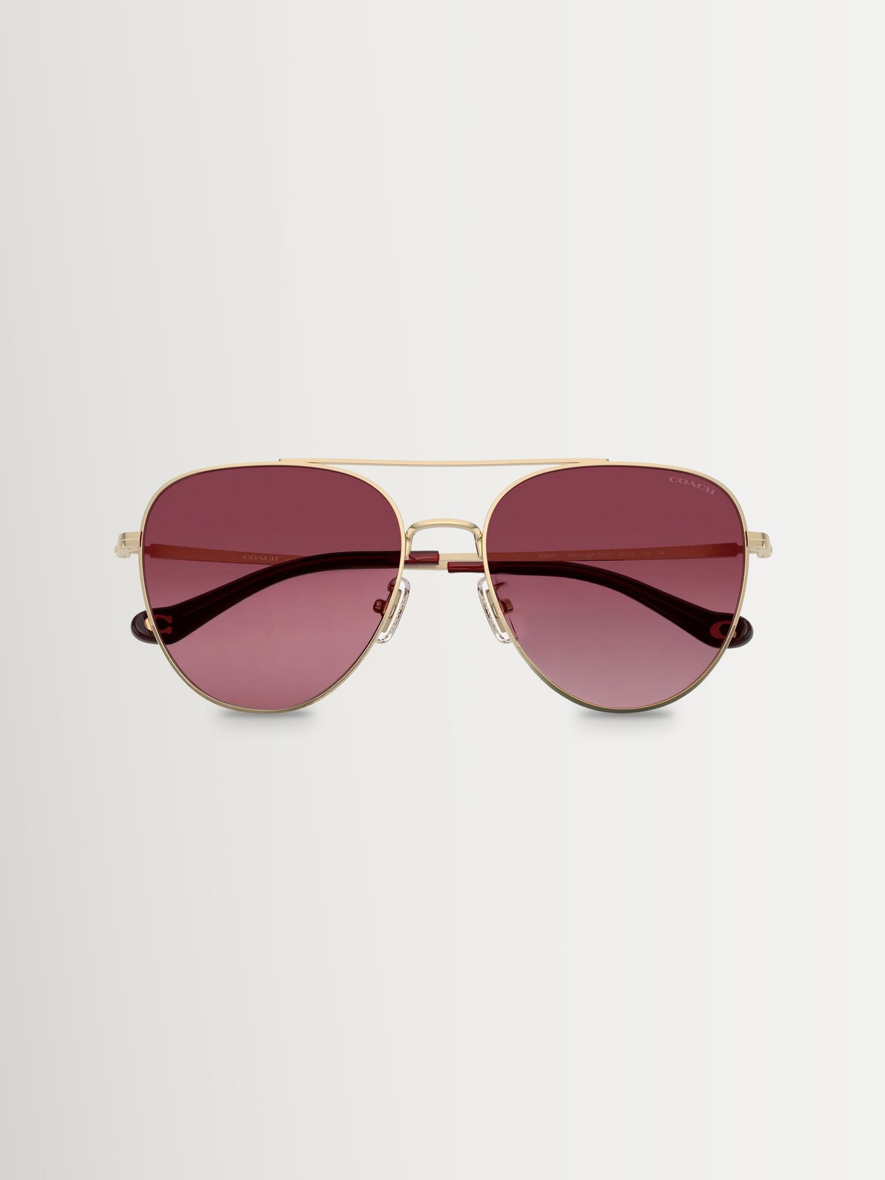 Coach pilot sunglasses gold frame merlot gradient lenses, imported from the UK