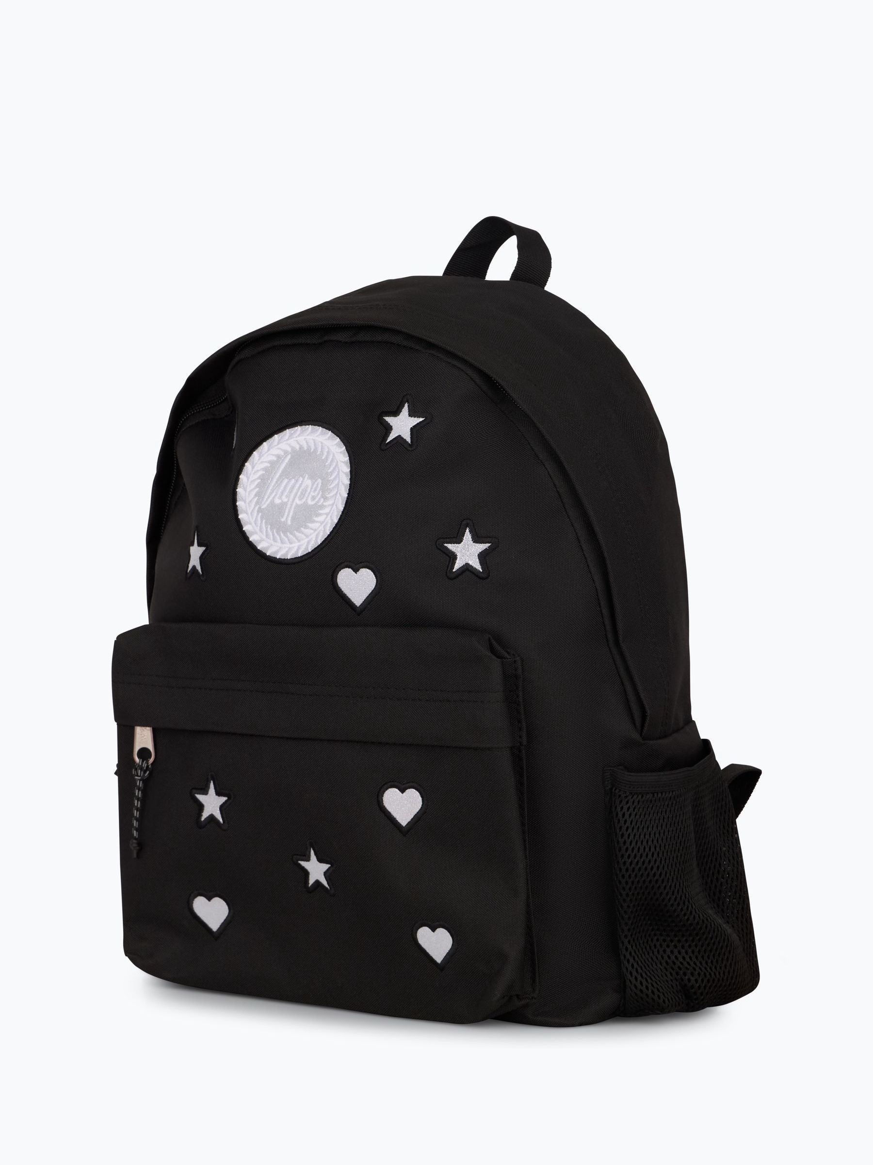 Hype Charms backpack with embroidered stars and hearts - British product