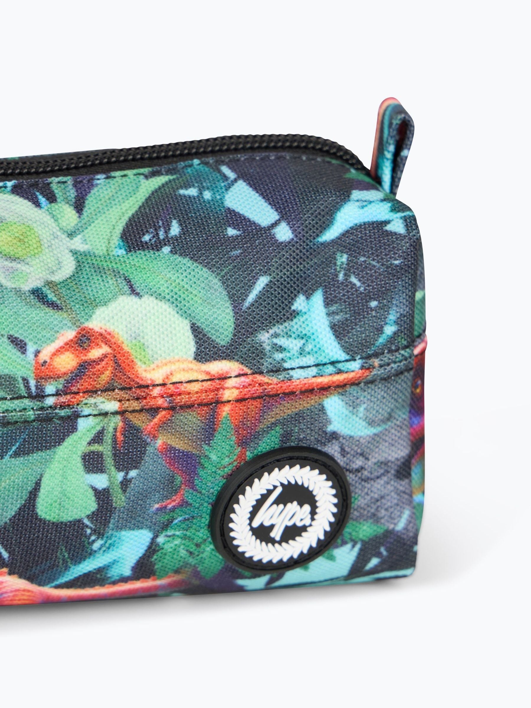 Hype Green Jungle Dino pencil case - British product