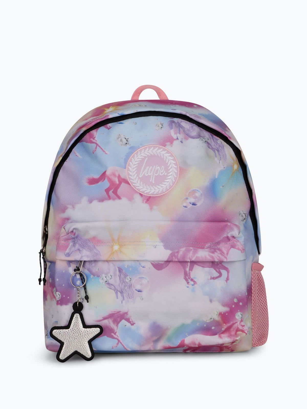 Hype pink imagination backpack with unicorn design - British product