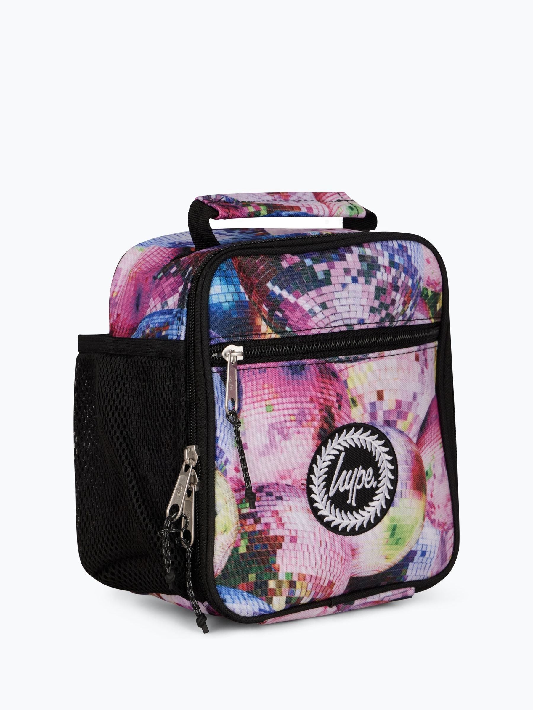 Hype pink disco lunch bag for kids, imported from the UK