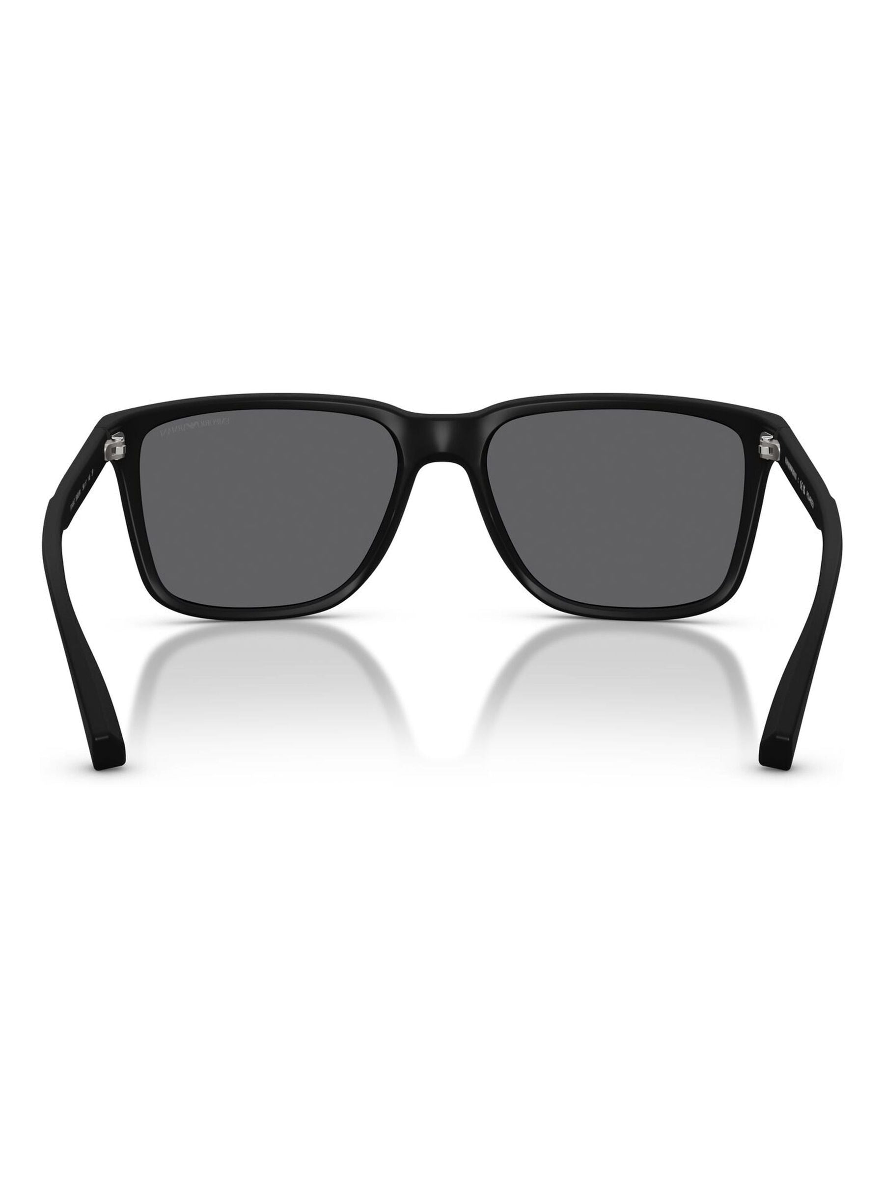 Emporio Armani black square polarised sunglasses, UK version