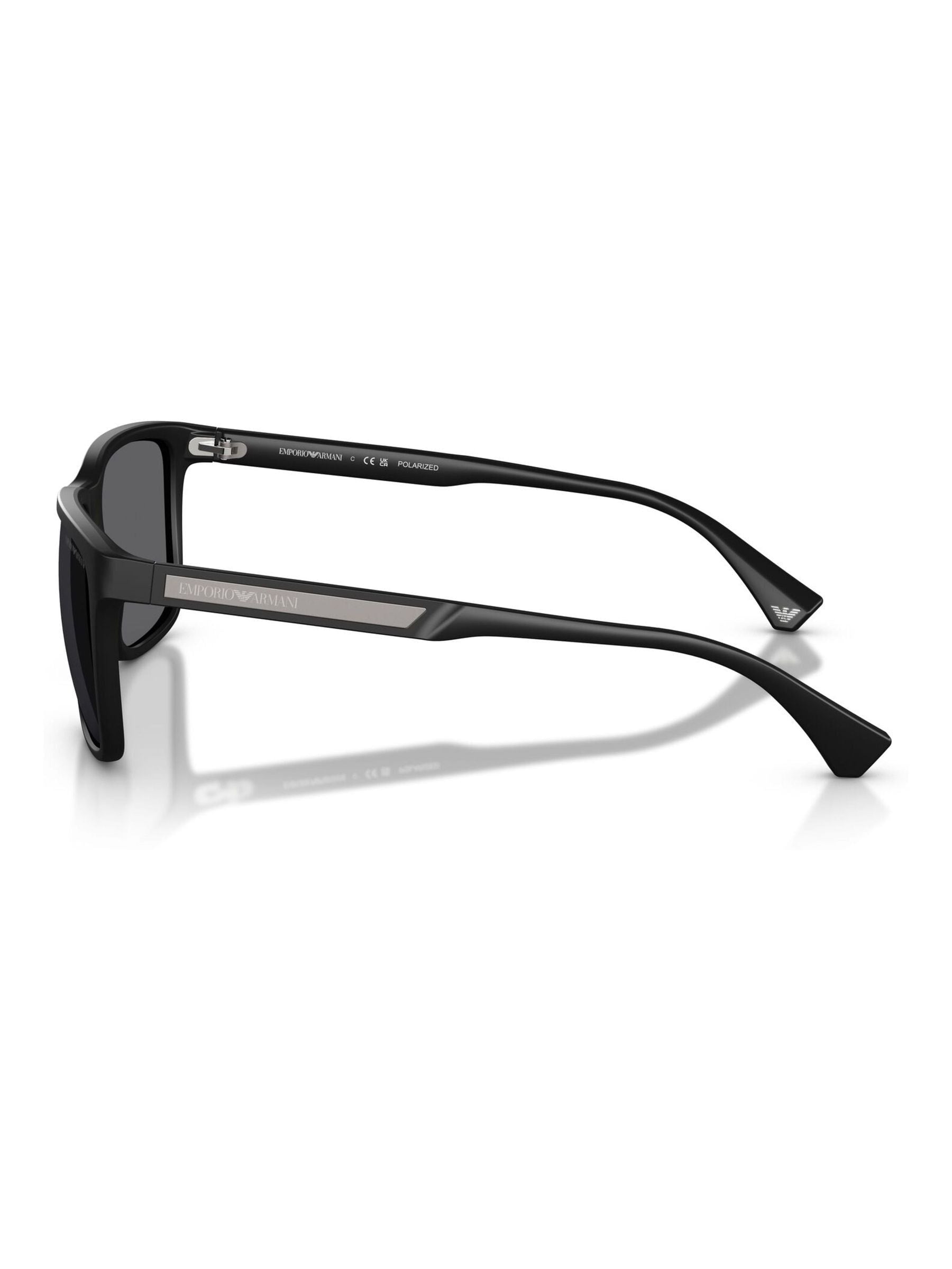 Emporio Armani black square polarised sunglasses, UK version