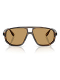 Emporio Armani pilot sunglasses with brown lenses and dark green frame (British brand)