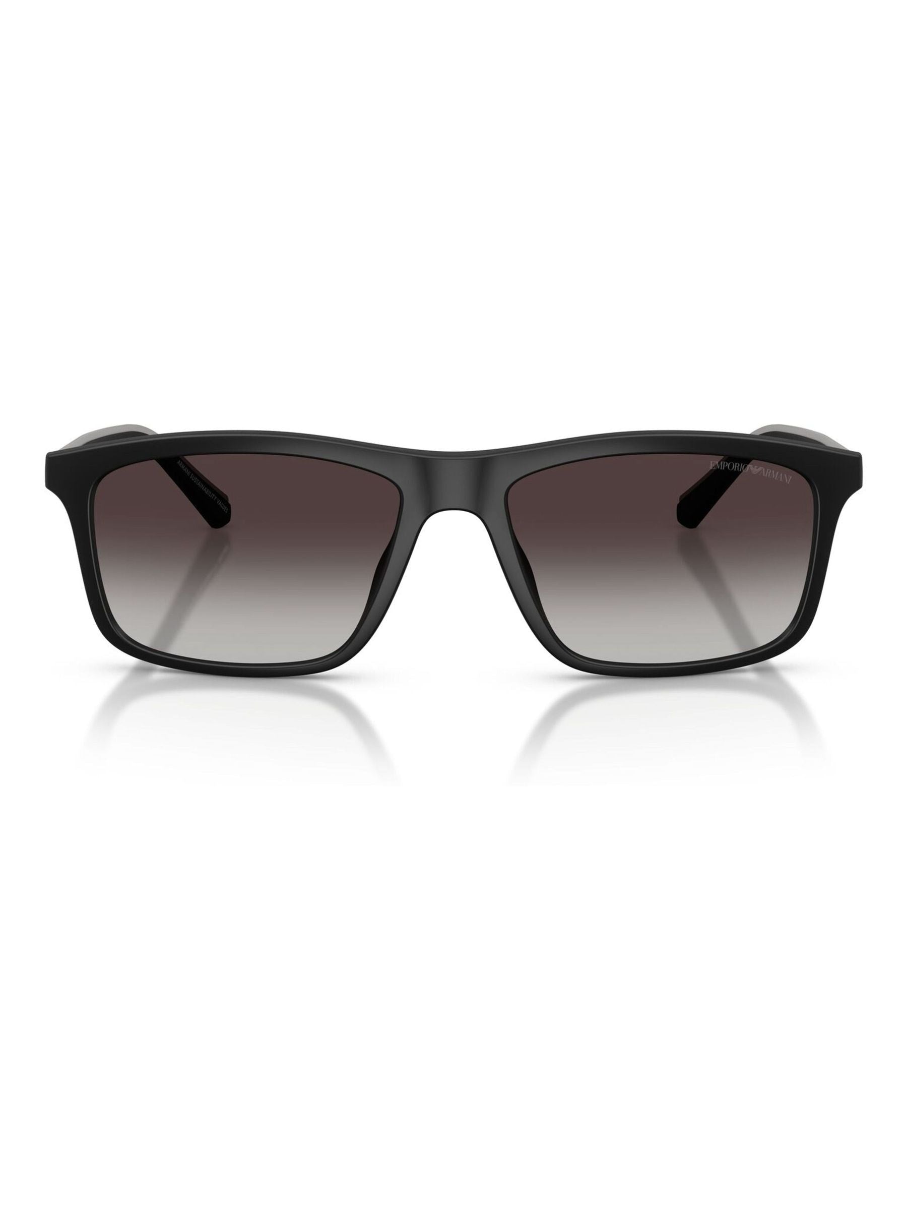 Emporio Armani pillow sunglasses with black matte frames (British brand)