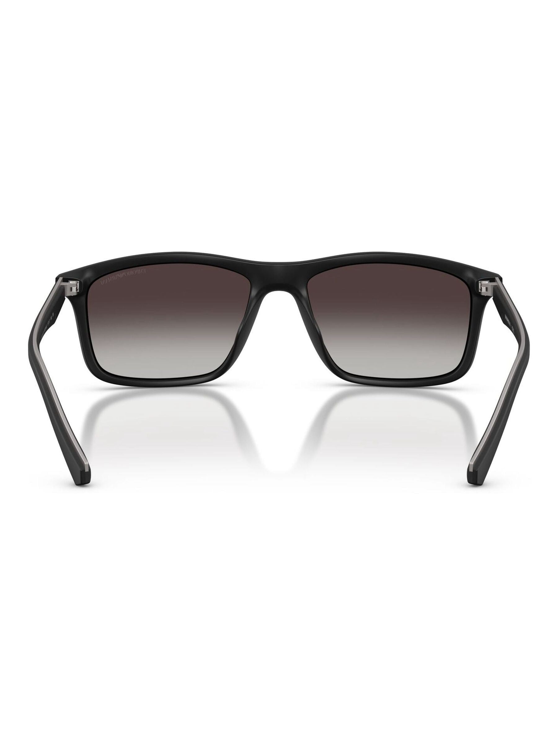 Emporio Armani pillow sunglasses with black matte frames (British brand)