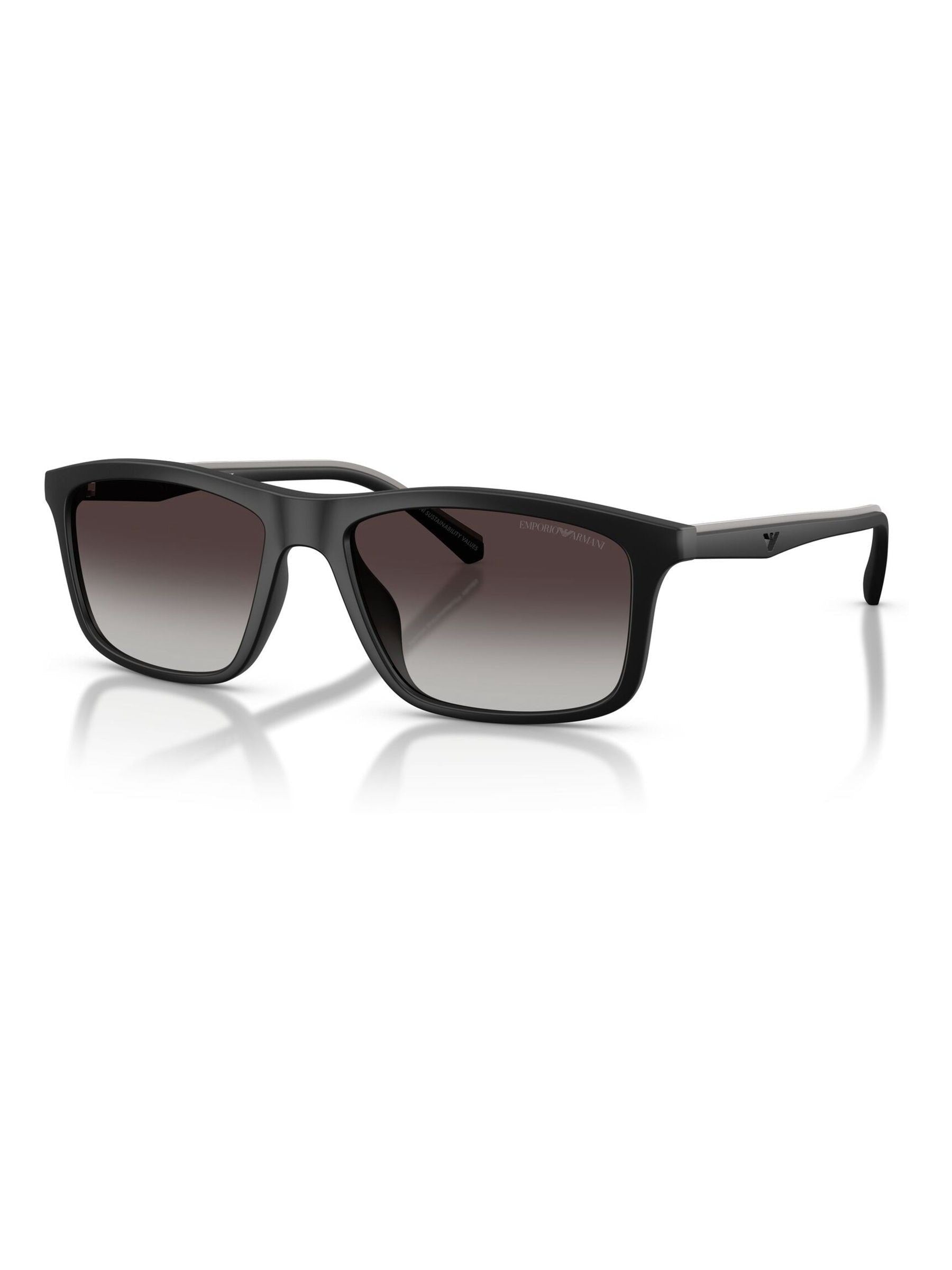 Emporio Armani pillow sunglasses with black matte frames (British brand)