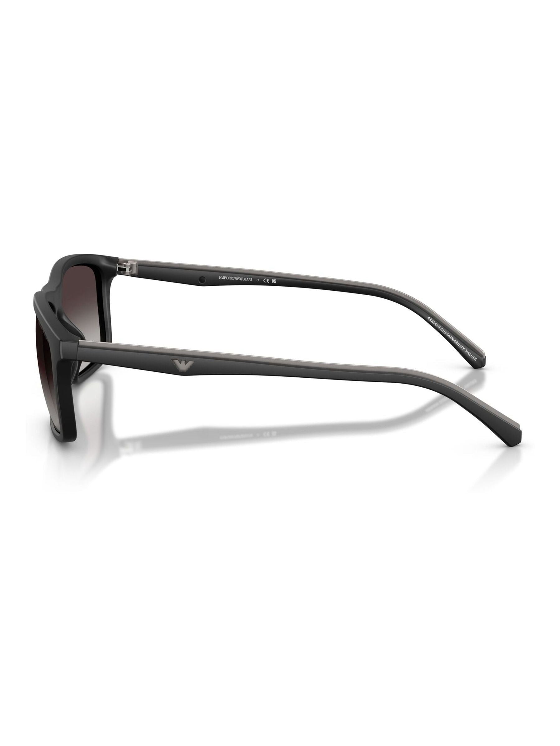 Emporio Armani pillow sunglasses with black matte frames (British brand)