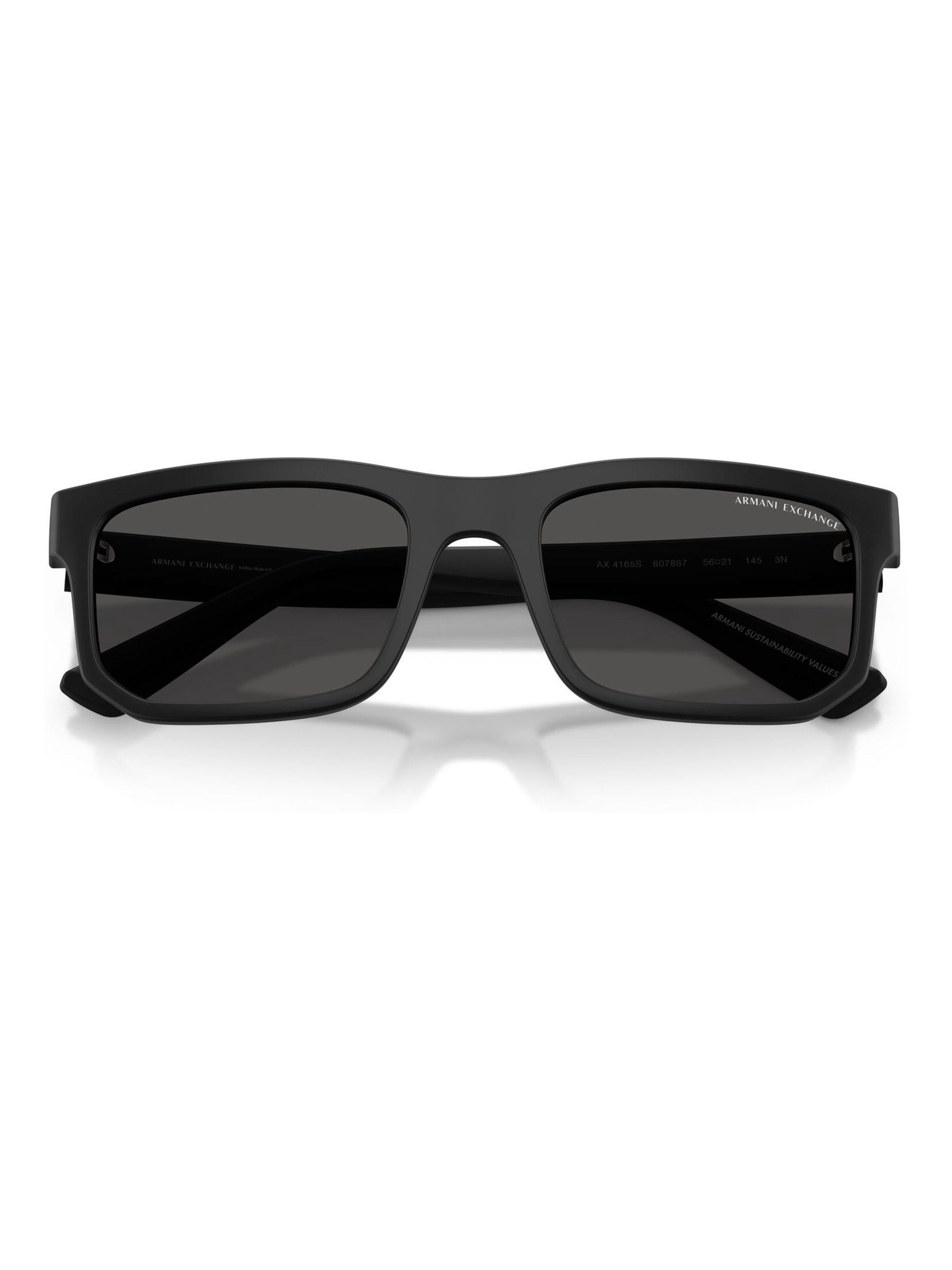 Armani Exchange square sunglasses matte black, UK version