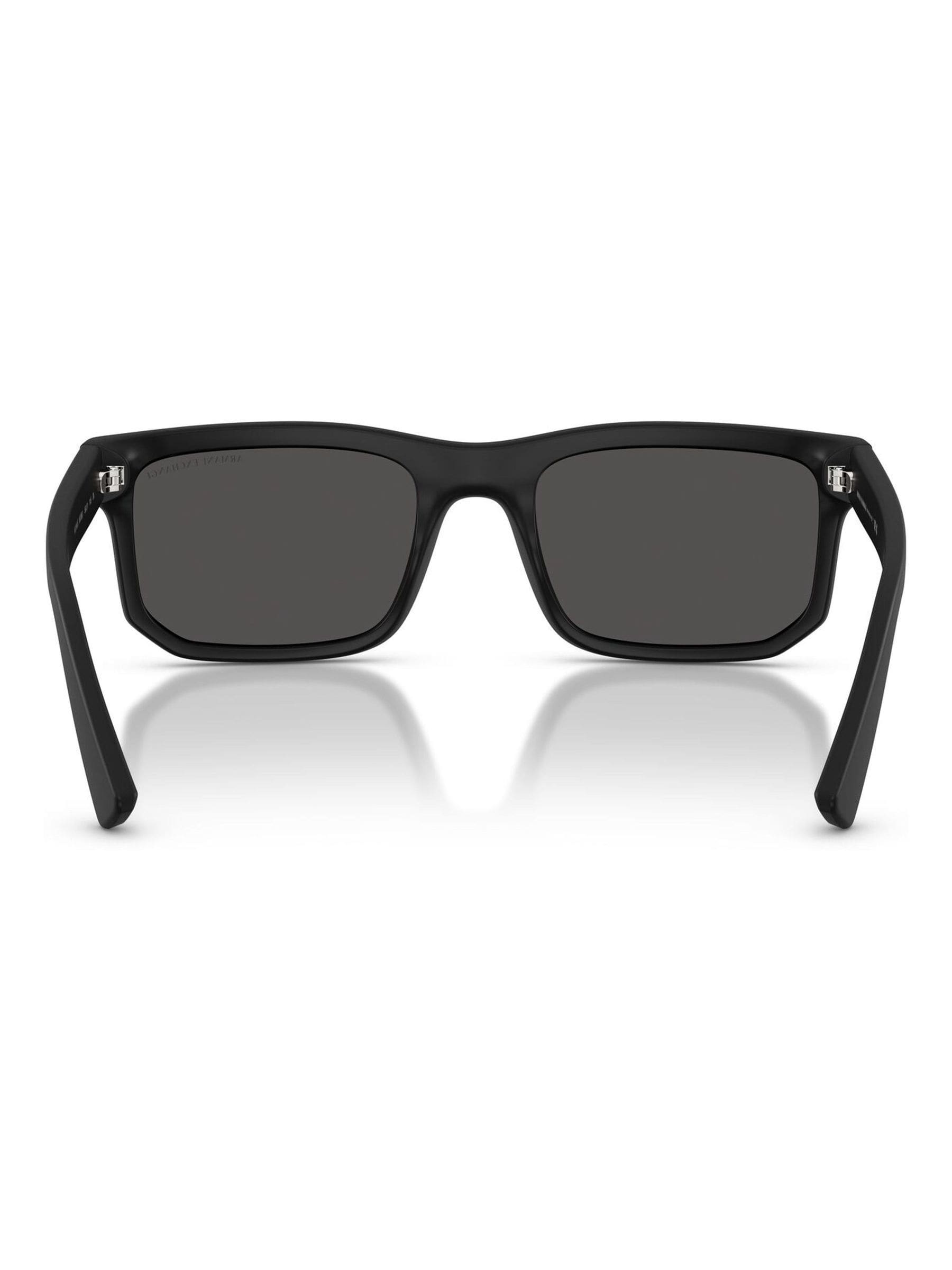Armani Exchange square sunglasses matte black, UK version