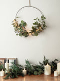 Lights4fun eucalyptus Christmas half wreath 35cm (British brand)