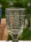 Dibor set of 4 embossed wine goblets, imported from the UK