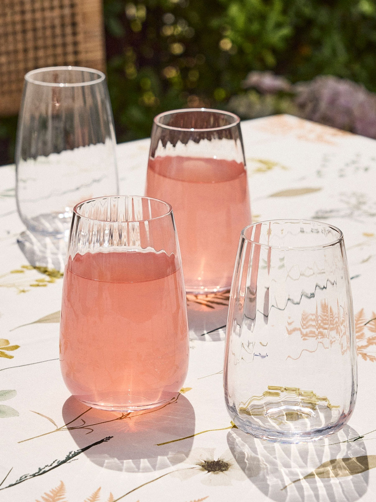 Dibor clear bevelled highball tumblers set of 4 - British product