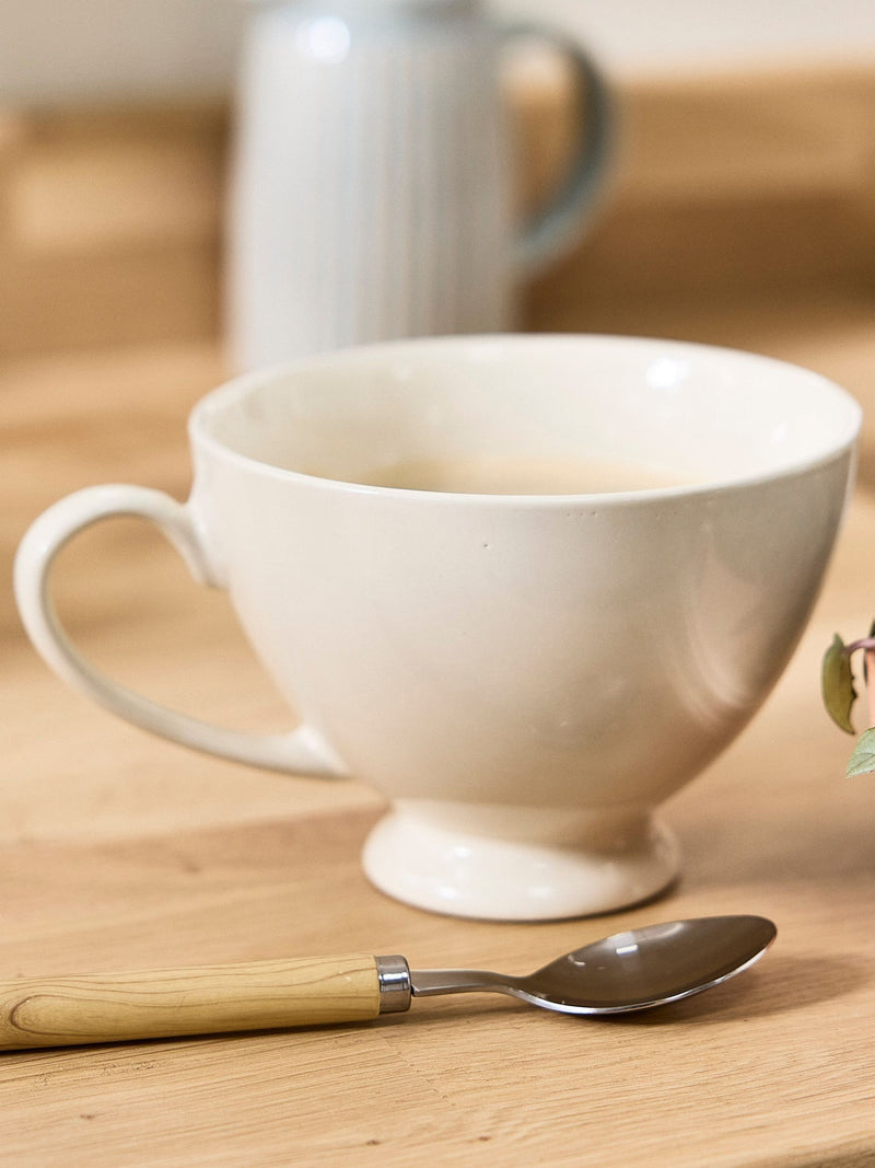 Dibor cream footed XL mugs set of 2, imported from the UK