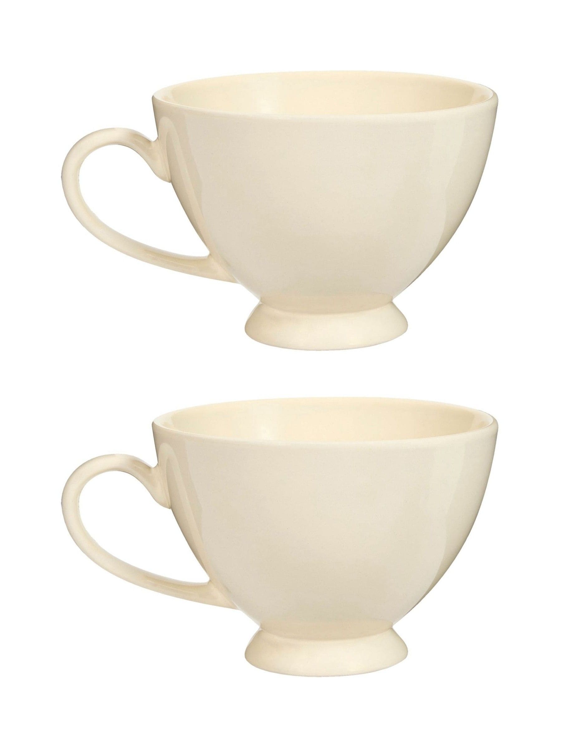 Dibor cream footed XL mugs set of 2, imported from the UK