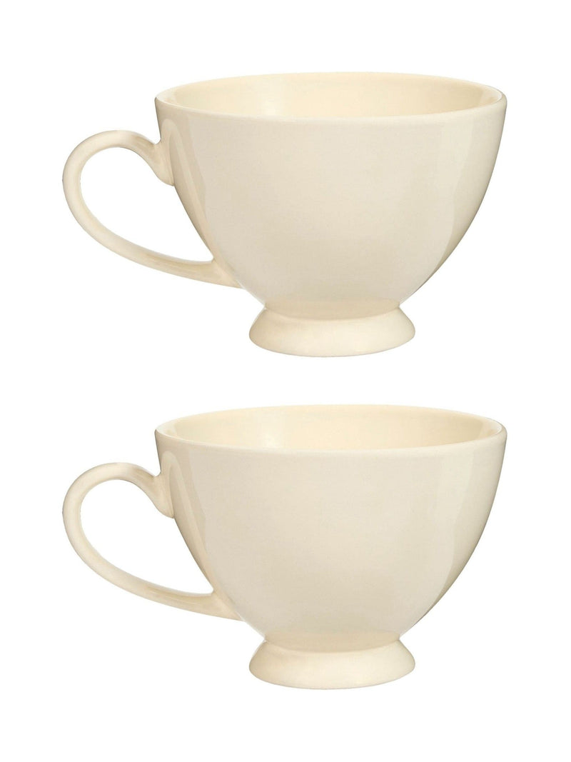 Dibor cream footed XL mugs set of 2, imported from the UK