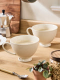 Dibor cream footed XL mugs set of 2, imported from the UK