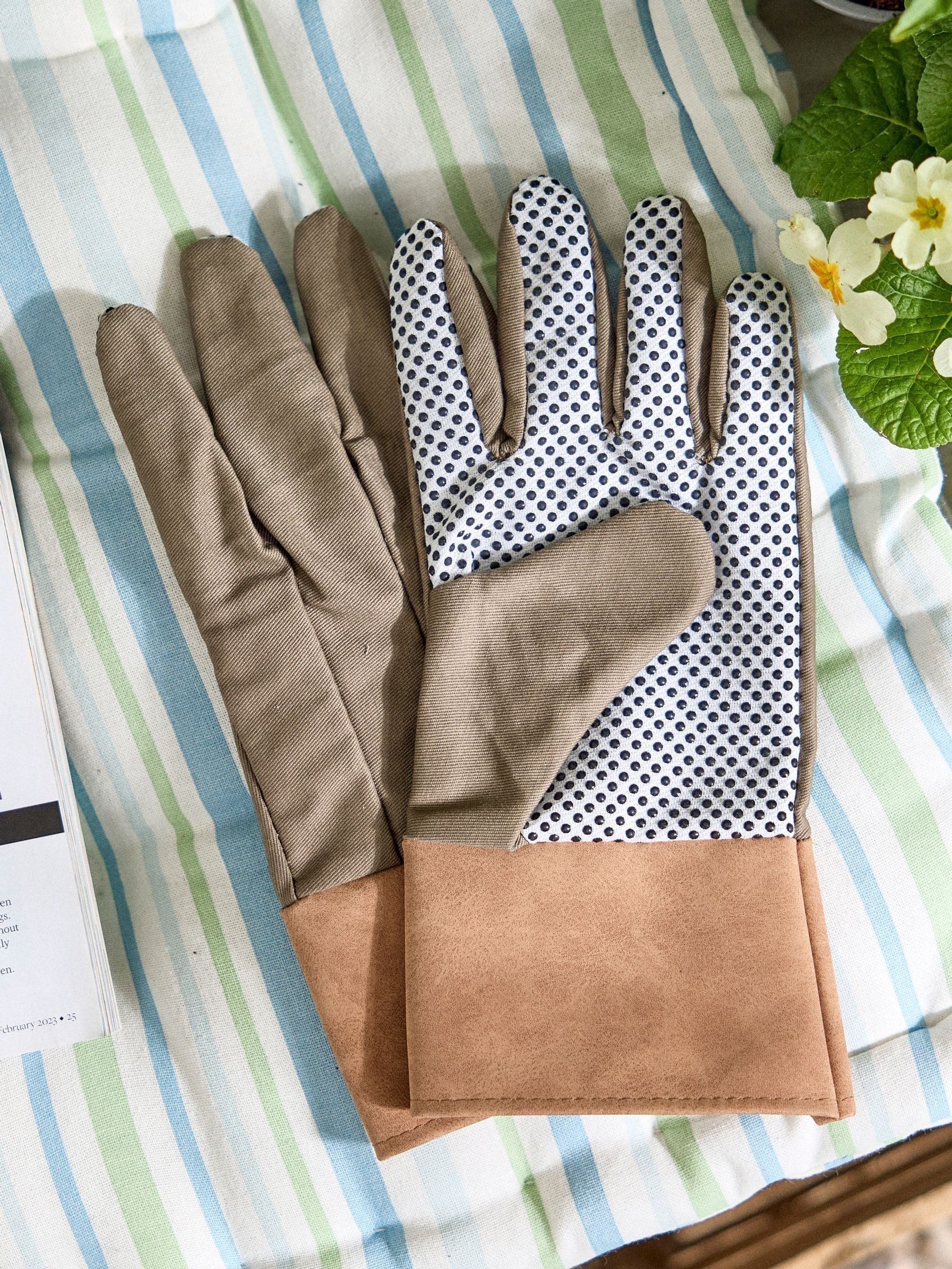 Dibor Brown gardening gloves size 24cm (British brand)