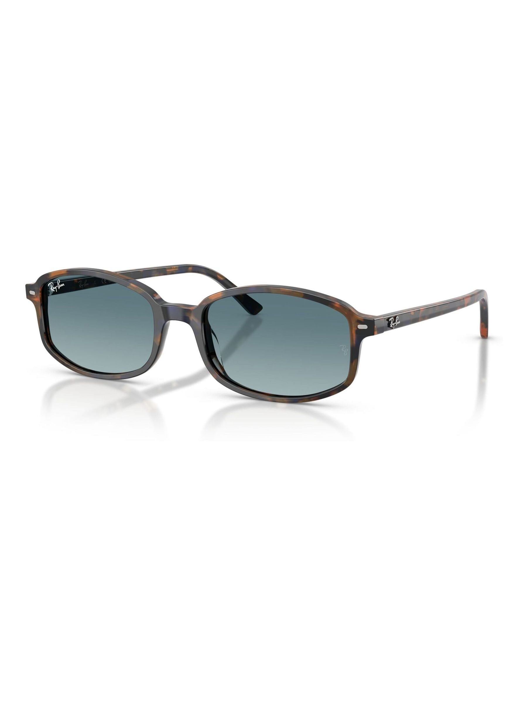 Ray-Ban RB2232 irregular sunglasses with blue havana frames, imported from the UK