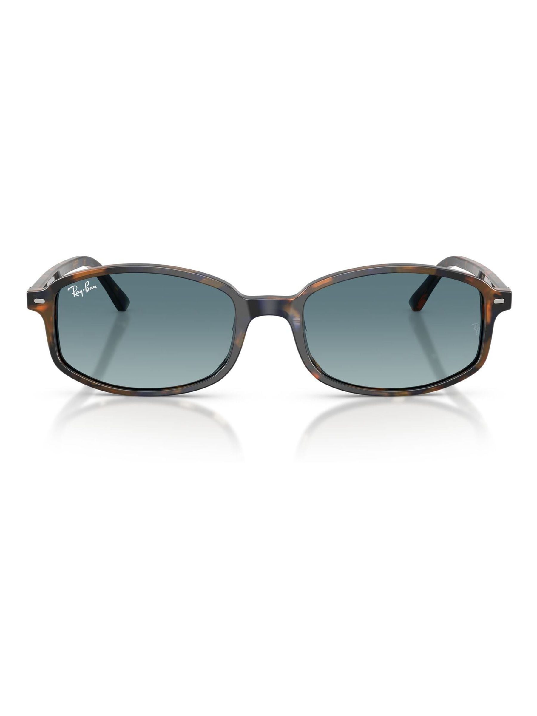 Ray-Ban RB2232 irregular sunglasses with blue havana frames, imported from the UK
