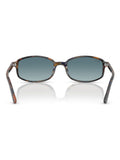 Ray-Ban RB2232 irregular sunglasses with blue havana frames, imported from the UK