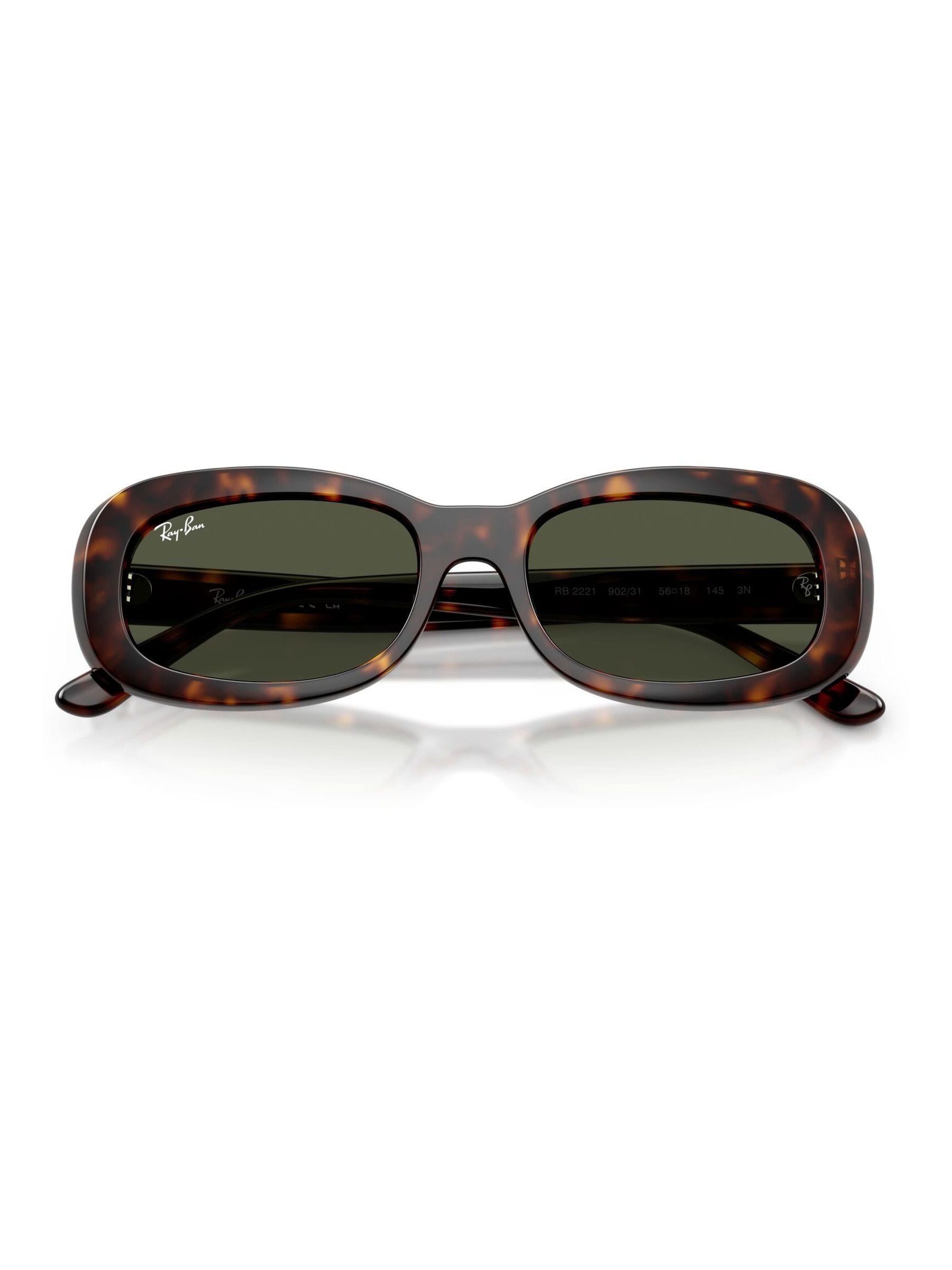 Ray-Ban RB2221 black sunglasses with green lenses - British product