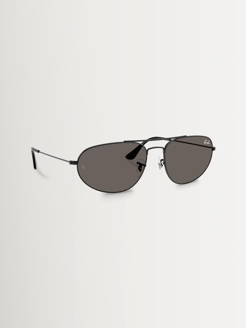 Ray-Ban RB3945 irregular sunglasses black metal frame, UK version