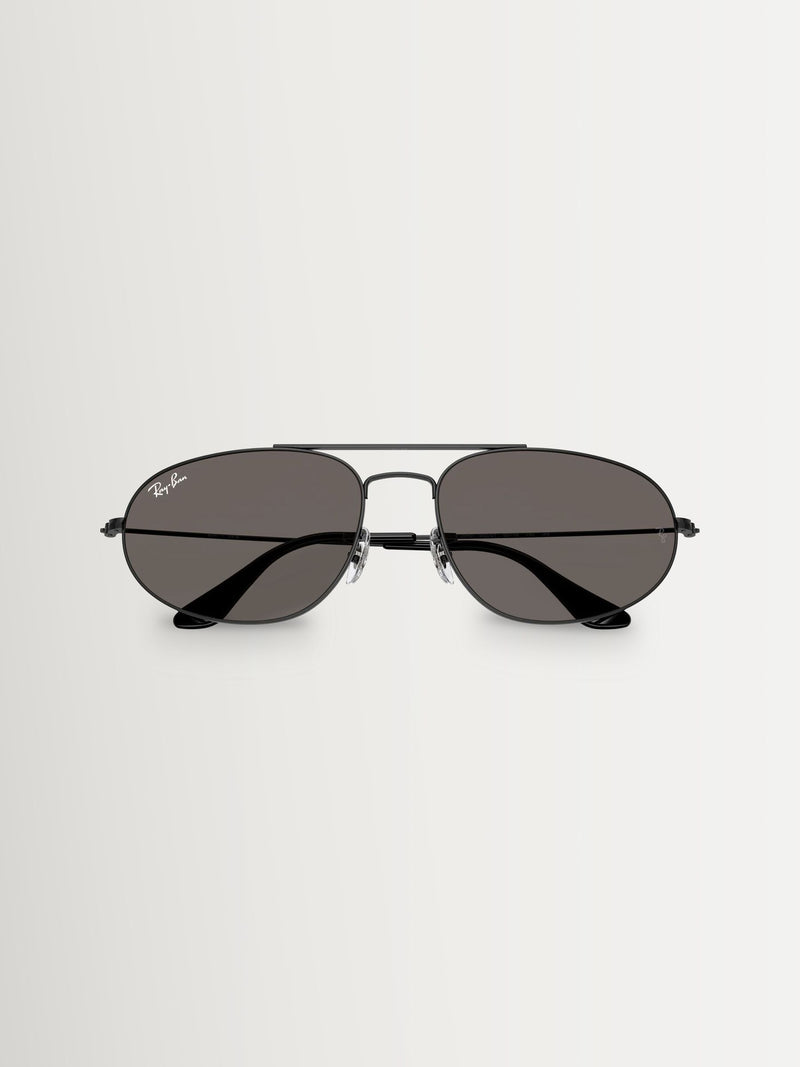 Ray-Ban RB3945 irregular sunglasses black metal frame, UK version